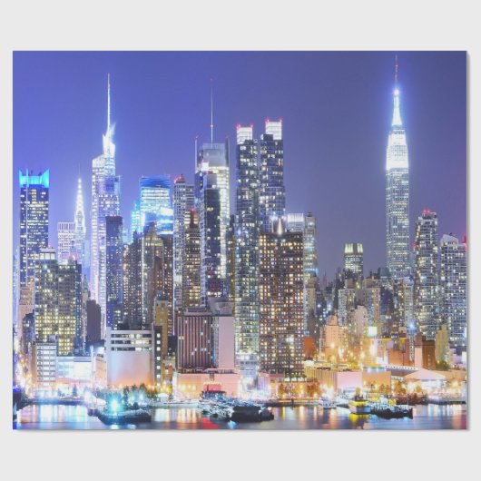 Panoramisch Manhattan Cadeaupapier (Vlak)