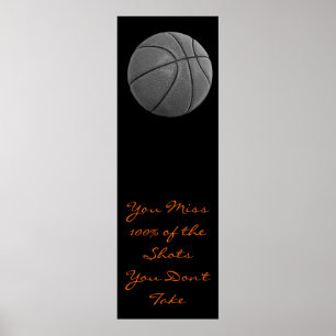 Panoramisch Motivatie Citaat Basketball Poster