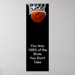 Panoramisch Motivatie Citaat Basketball Poster