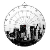 Panoramisch New York City Dartboard Dartbord (Voorkant)
