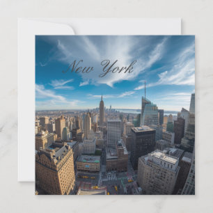 Panoramisch New York City Reizen Feestdagenkaart