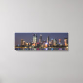 Panoramisch Perth City Skyline Canvas (Voorkant)
