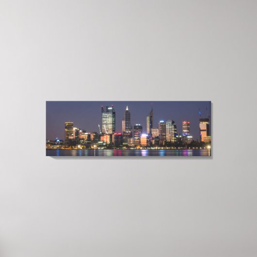Panoramisch Perth City Skyline Canvas (Voorkant)