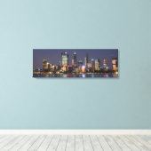 Panoramisch Perth City Skyline Canvas (Insitu (Houten vloer))