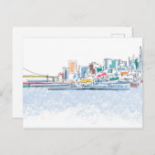 Panoramisch San Franciso, CA Briefkaart (Voorkant / Achterkant)
