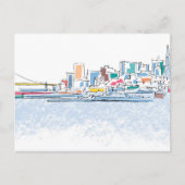 Panoramisch San Franciso, CA Briefkaart (Voorkant)