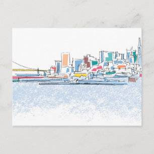 Panoramisch San Franciso, CA Briefkaart