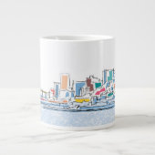 Panoramisch San Franciso, CA Grote Koffiekop (Voorkant)