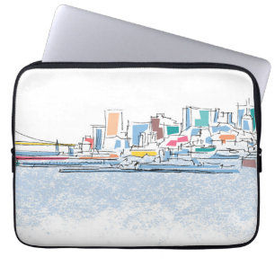 Panoramisch San Franciso, CA Laptop Sleeve