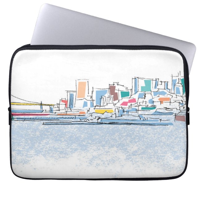 Panoramisch San Franciso, CA Laptop Sleeve (Voorkant)