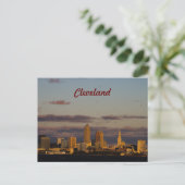Panoramisch Silhouet Cleveland Briefkaart (Staand voorkant)