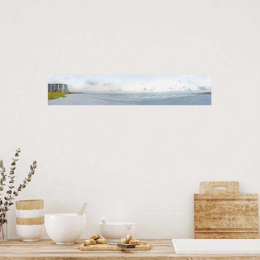 Panoramisch strand Foto II Poster (Keuken)