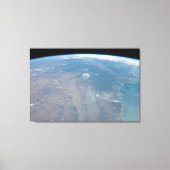 Panoramisch Texas en de Golf van Mexico Canvas Afdruk (Voorkant)