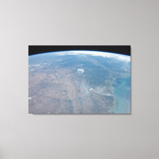 Panoramisch Texas en de Golf van Mexico Canvas Afdruk (Voorkant)