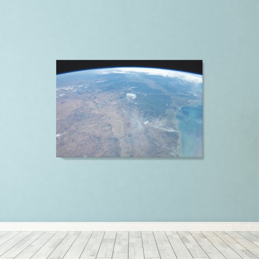 Panoramisch Texas en de Golf van Mexico Canvas Afdruk (Insitu (Houten vloer))