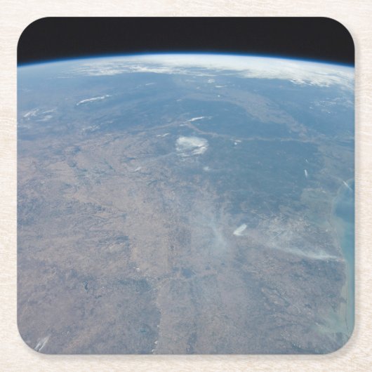 Panoramisch Texas en de Golf van Mexico Kartonnen Onderzetters (Voorkant)