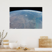 Panoramisch Texas en de Golf van Mexico Poster (Keuken)