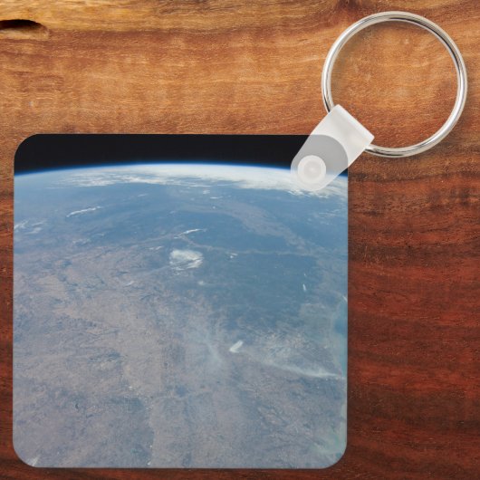 Panoramisch Texas en de Golf van Mexico Sleutelhanger (Achterkant)