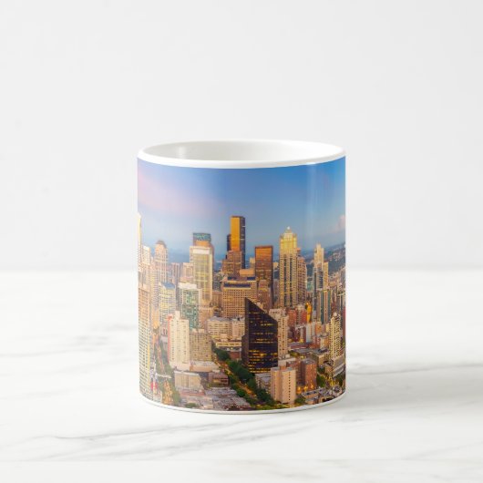 Panoramisch Uitzicht Downtown Seattle Skyline Koffiemok (Center)