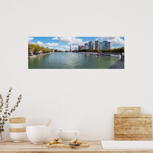 Panoramisch uitzicht Front de Seine - Parijs, Fran Poster (Keuken)