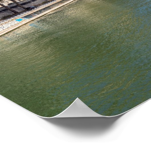 Panoramisch uitzicht Front de Seine - Parijs, Fran Poster (Hoek)