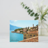 Panoramisch uitzicht Limone Lake Garda Italië Briefkaart (Staand voorkant)