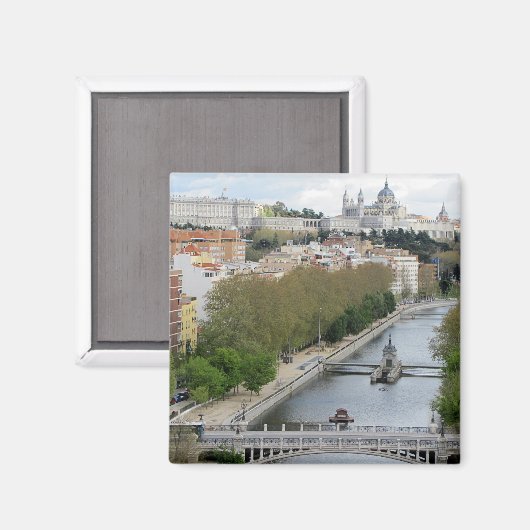 Panoramisch uitzicht, Madrid, Spanje Magneet (Voorkant / Achterkant)