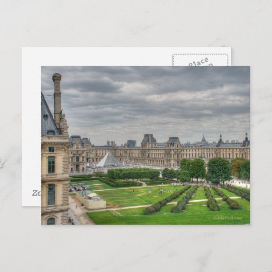 Panoramisch Uitzicht Musee du Louvre Briefkaart (Voorkant / Achterkant)