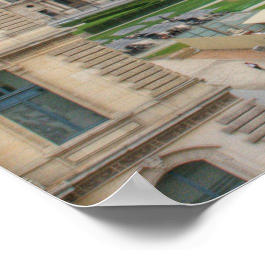 Panoramisch uitzicht Musee du Louvre Poster (Hoek)