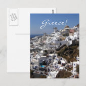 Panoramisch uitzicht Oia, Griekenland Briefkaart (Voorkant / Achterkant)
