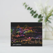 Panoramisch uitzicht Old City Jerusalem Briefkaart (Staand voorkant)