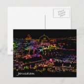 Panoramisch uitzicht Old City Jerusalem Briefkaart (Voorkant / Achterkant)
