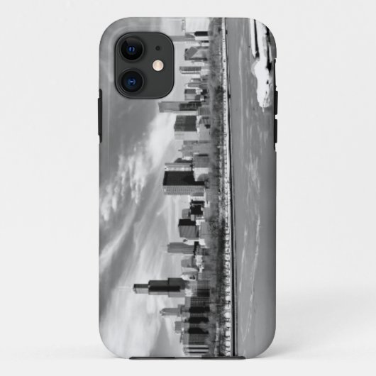 Panoramisch uitzicht op de skyline van Chicago in Case-Mate iPhone Case (Achterkant)