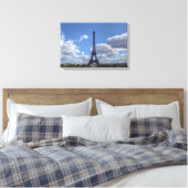 Panoramisch uitzicht op Eiffeltoren vanuit Trocade Canvas Afdruk (Insitu (Slaapkamer))