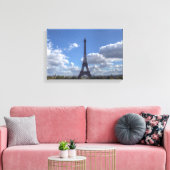 Panoramisch uitzicht op Eiffeltoren vanuit Trocade Canvas Afdruk (Insitu (Woonkamer))