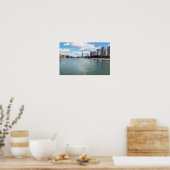 Panoramisch uitzicht op Front de Seine - Parijs, F Poster (Keuken)