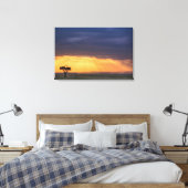 Panoramisch uitzicht op gier en acaciaboom canvas afdruk (Insitu (Slaapkamer))
