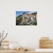 Panoramisch uitzicht op het dorpsgebied Riomaggior Poster (Keuken)