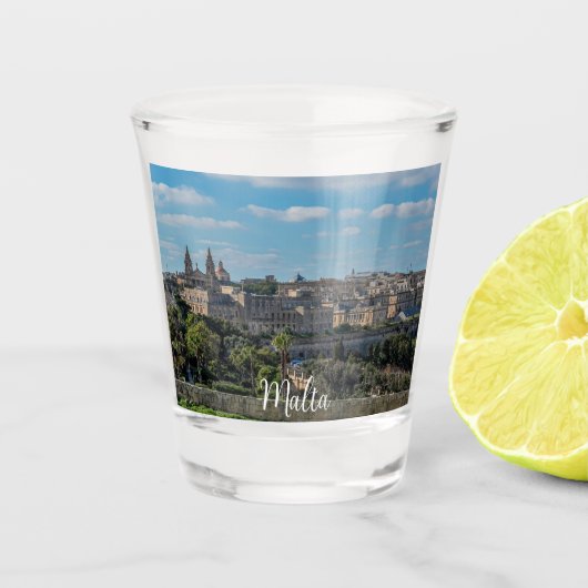 Panoramisch uitzicht op het oude stadsgedeelte van shot glas (Voorkant)
