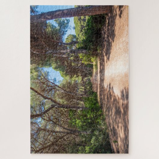 Panoramisch uitzicht op natuurlijk bos, Toscane, I Legpuzzel (Verticaal)