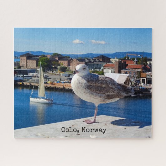 Panoramisch uitzicht op Oslo, Noorwegen Legpuzzel (Horizontaal)