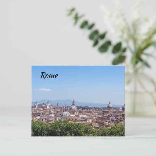 Panoramisch uitzicht op Rome vanuit Castel Sant'An Briefkaart (Staand voorkant)