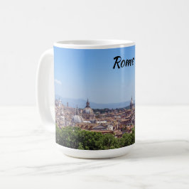 Panoramisch uitzicht op Rome vanuit Castel Sant'An Koffiemok