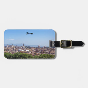 Panoramisch uitzicht Rome van Castel Sant'Angelo Bagagelabel