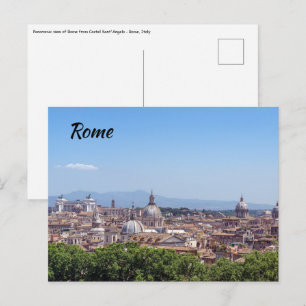 Panoramisch uitzicht Rome van Castel Sant'Angelo Briefkaart