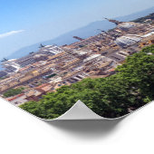 Panoramisch uitzicht Rome van Castel Sant'Angelo Poster (Hoek)