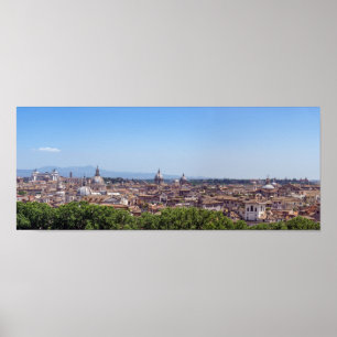 Panoramisch uitzicht Rome van Castel Sant'Angelo Poster