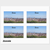 Panoramisch uitzicht Rome van Castel Sant'Angelo Rechthoekige Sticker (Vel)