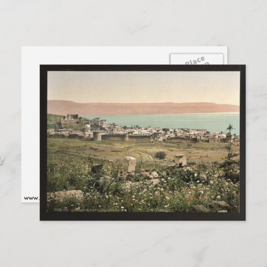 Panoramisch uitzicht, Tiberias, Heilig Land (d.w.z Briefkaart (Voorkant / Achterkant)