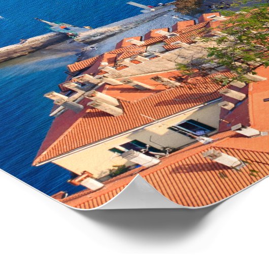 panoramisch uitzicht van Arona en het Maggiore-mee Poster (Hoek)